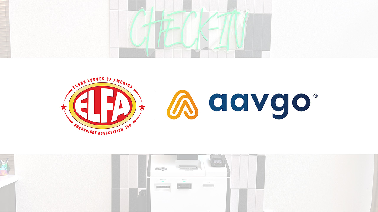 Aavgo and Econo Lodge Franchise Association logos side by side